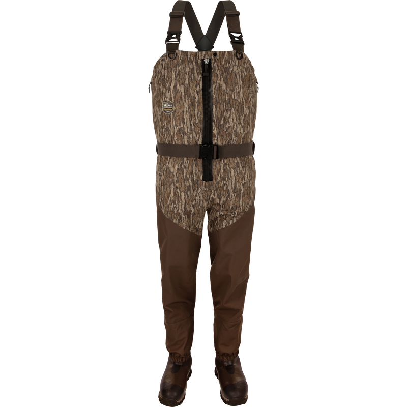 Uninsulated Guardian Elite HND Front Zip Waders: Constructed with 100% waterproof/windproof/breathable, 4-layer upper body and 5-layer legs/lower body, this wader is built for unbeatable protection, comfort, and durability.
