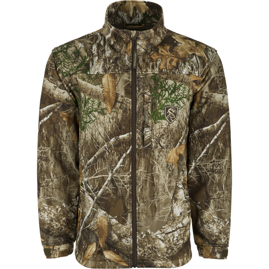 Endurance Full Zip Jacket: Lightweight, silent camouflage jacket with a quarter-zip neck, magnetic chest pocket, and odor control technology. Perfect for cool fall days.