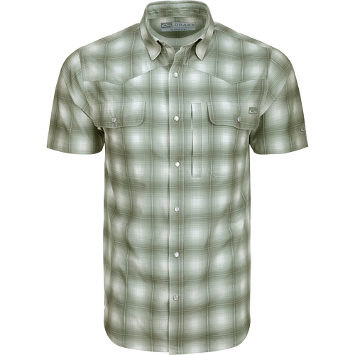 Cinco Ranch Western Plaid Shirt: Lightweight, moisture-wicking, and odor-free. Features micro-mesh ventilation and UPF30 sun protection.