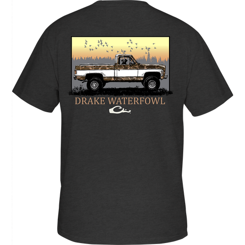 Old School Chevy T-Shirt with truck and birds design on back