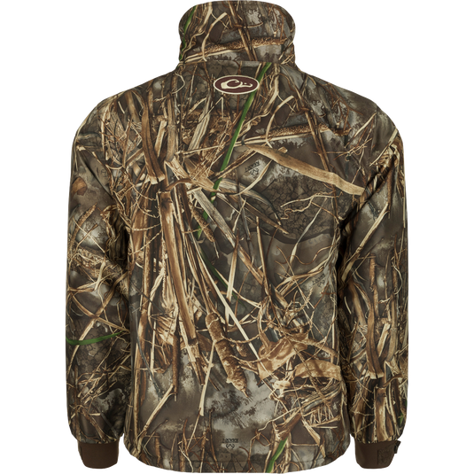 MST Refuge 3.0 Fleece-Lined Full Zip: A jacket with a camouflage pattern, perfect for hardcore hunters. Waterproof, windproof, and breathable fabric with taped seams and Fowl-Proof™ YKK zippers. Features Magnattach™ Call and Whistle Pockets, Fowl-Proof™ Zippered Chest Pockets, Sherpa-Fleece Handwarmer Pockets, and Dedicated Magnattach™ Shell Pouches.