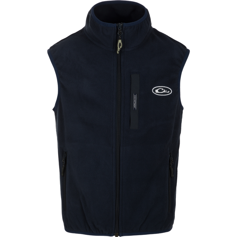 Youth Camp Fleece Vest with zippered pockets and Magnattach pocket for secure storage. Made from durable 100% Polyester and 210g Micro Fleece.