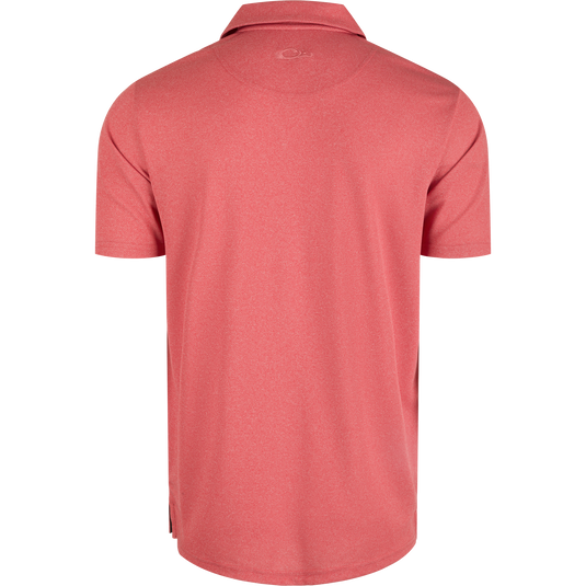 Arkansas Vintage Heather Polo - A four-way stretch, moisture-wicking, and breathable red shirt with a vintage heather finish. Features the official Arkansas logo on the left chest. Perfect for Razorback fans.