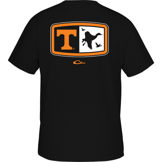 Tennessee Drake Badge T-Shirt with logo of birds in flight on the back.