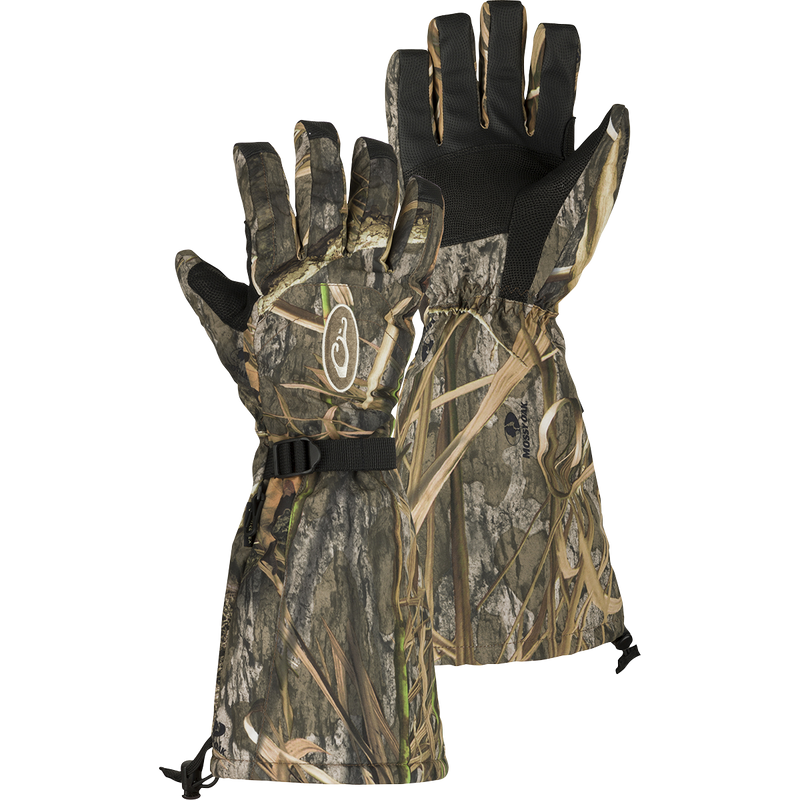 MST Refuge HS GORE-TEX Double Duty Decoy Gloves, a gauntlet-style glove for waterfowl hunters with waterproof/breathable GORE-TEX protection.