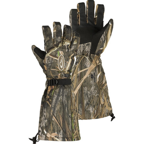 MST Refuge HS GORE-TEX Double Duty Decoy Gloves, a gauntlet-style glove for waterfowl hunters with waterproof/breathable GORE-TEX protection.