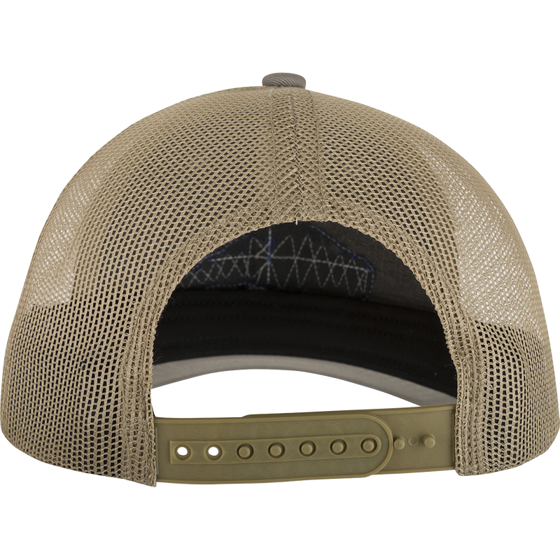 Drake 6 Panel Migrator Cap - A stylish, breathable trucker cap with a raised Drake head logo featuring migrating ducks. Perfect for everyday wear.