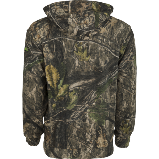 A Storm Front Fleece Midweight 4-Way Stretch Hoodie with Agion Active XL. A camouflage jacket with a hood, perfect for cool days.