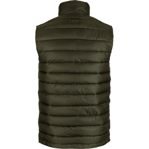 Solid Double-Down Vest: A midweight, insulated polyester vest with a drawcord waist and YKK zippered pockets. Stay warm and stylish on the go!
