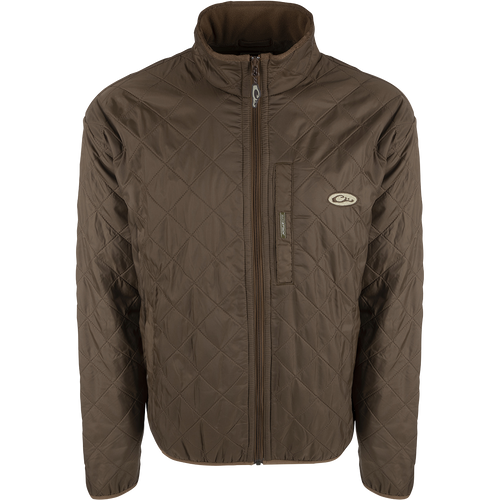 A Delta Fleece-Lined Quilted Jacket with vertical Magnattach™ pocket and fleece-lined slash pockets. Classic styling meets innovation in this comfortable, lightweight jacket from Drake Waterfowl. Ideal for casual or field use.