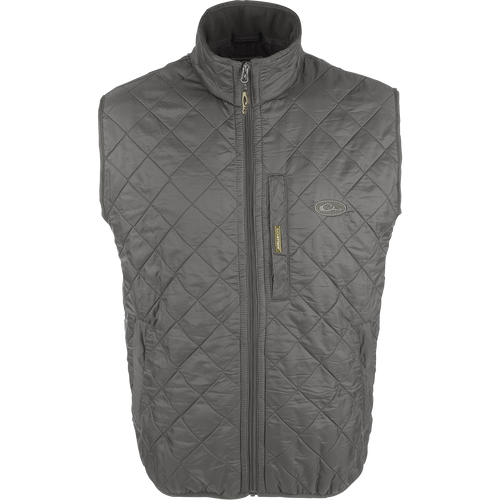 Delta Quilted Fleece Lined Vest: A stylish and functional outerwear with a quilted design. Features a micro-fleece lining, Magnattach™ pocket, and lower slash pockets with fleece linings.