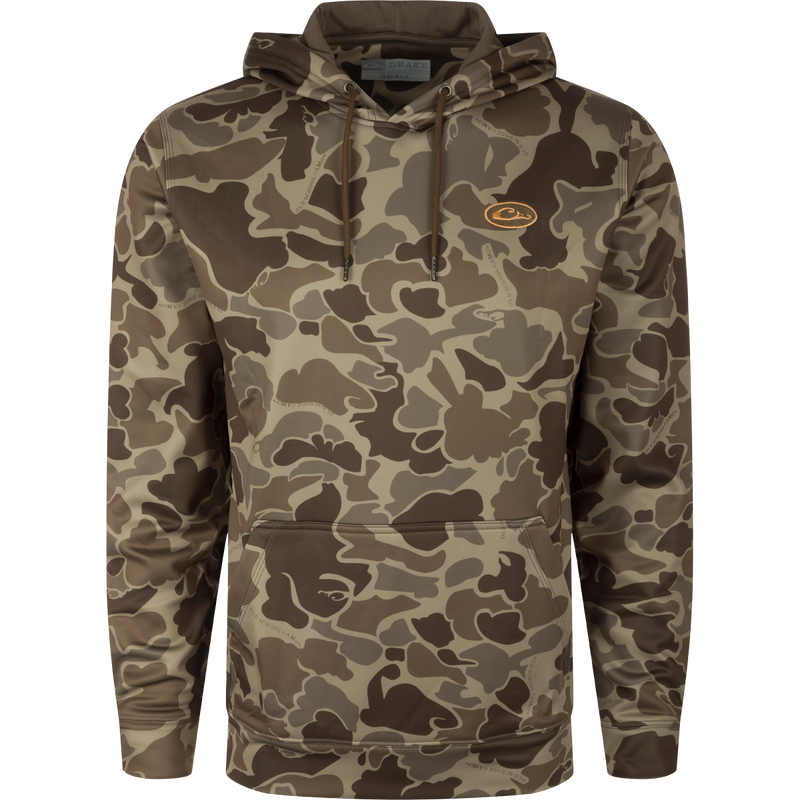 MST Performance Hoodie: A camouflage hoodie with a soft, combed fleece interior for enhanced comfort and heat retention. Double-lined hood and kangaroo pouch for wind protection and extra warmth. Improved stretch and fit for increased comfort and range-of-motion.