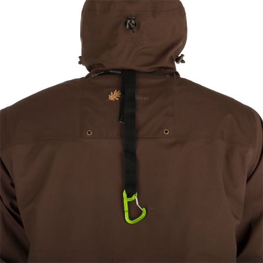 A person wearing the McAlister G3 Flex 3-in-1 Waterfowler's Jacket with versatile features for hunting in various weather conditions.