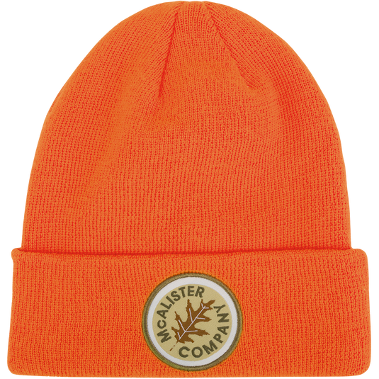 McAlister Upland Rib-Knit Stocking Cap: A comfortable, roll-up hat with a woven logo patch. Perfect for fall mornings in the field.