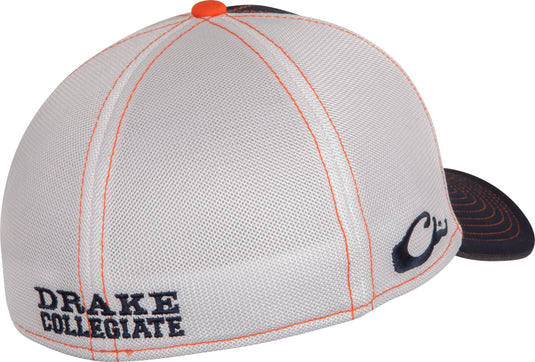 Auburn Stretch Fit Cap with raised team logo embroidery on the front. Cool, breathable mesh back with solid color front panels. Available in M/L and XL/2X sizes. Cotton stretch-fit material.