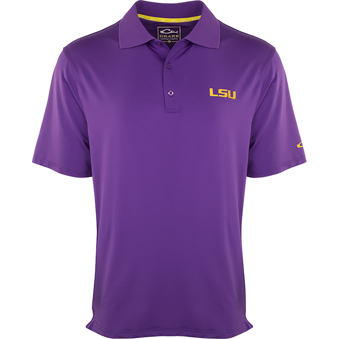LSU Performance Stretch Polo - An ultra-lightweight, moisture-wicking polo with four-way stretch. Features quick-drying, breathable fabric and the official LSU logo on the left chest. Perfect for the big game or a round of golf.