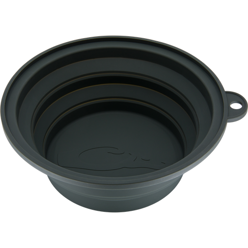 Team Gun Dog Insulated Stainless Steel Dog Bowl with Lid, showcasing a collapsible silicone bowl and durable construction, ideal for travel, camping, or hunting trips.