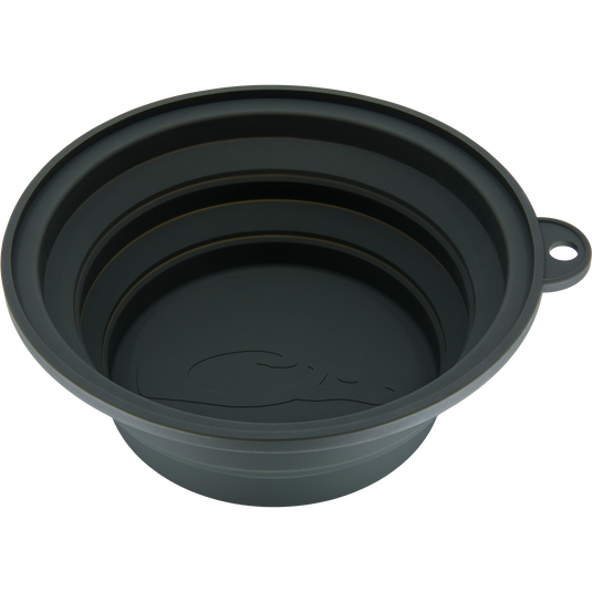 Team Gun Dog Insulated Stainless Steel Dog Bowl with Lid, showcasing a collapsible silicone bowl and durable construction, ideal for travel, camping, or hunting trips.