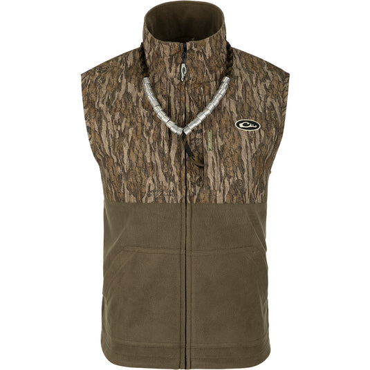 MST Women's Eqwader Vest - A versatile vest with a zipper, collar, and multiple pockets. Waterproof upper body and breathable fleece lower body for enhanced comfort. Ideal for hunting and outdoor activities.