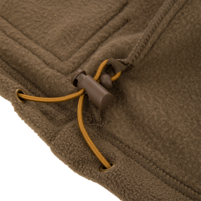 Close-up of MST Eqwader Vest showcasing a detailed view of the zipper and stitching, emphasizing its waterproof upper and breathable fleece lower sections.