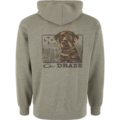 Black Lab Print Hoodie
