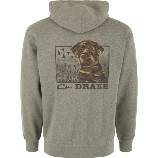 Black Lab Print Hoodie