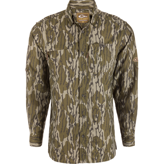 camouflage dress shirt Long Sleeve Camo Hunting Shirt – Drake Waterfowl