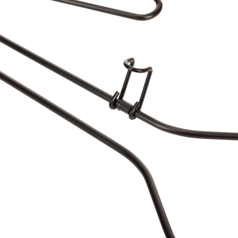 Close-up of matte-black metal frame with clamp, part of the versatile 3-Way Duck Tote, featuring removable metal loops for comfortable, cross-shoulder carrying in hunting scenarios.