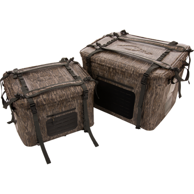 HND Carry All Collapsible Storage Bag in camouflage design, featuring reinforced sides, adjustable straps, and carry handles, ideal for rugged outdoor gear transport.
