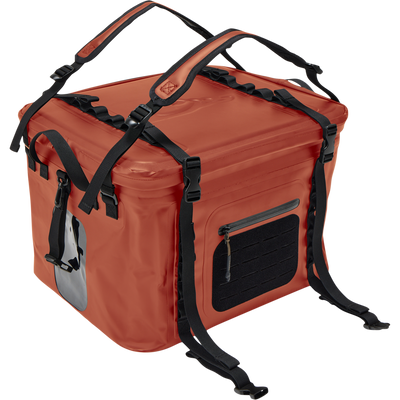 HND Carry All Collapsible Storage Bag with waterproof material, backpack straps, zippered pocket, see-through window, and Molle system compatibility for versatile, weatherproof gear storage.