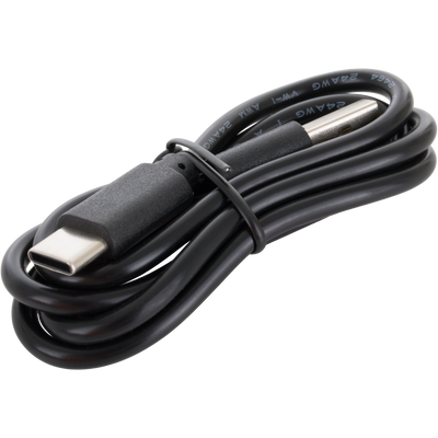 Lumen Turbo Flashlight EVO2200 USB-C cable with ferrite choke, designed for charging and data transfer, complements the flashlight's rugged, high-performance features for demanding hunting environments.