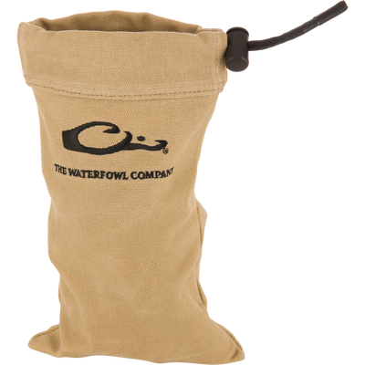 Waxed Canvas Shell Pouch by The Waterfowl Company, featuring durable, waterproof waxed cotton, ideal for storing essentials in rugged outdoor conditions.