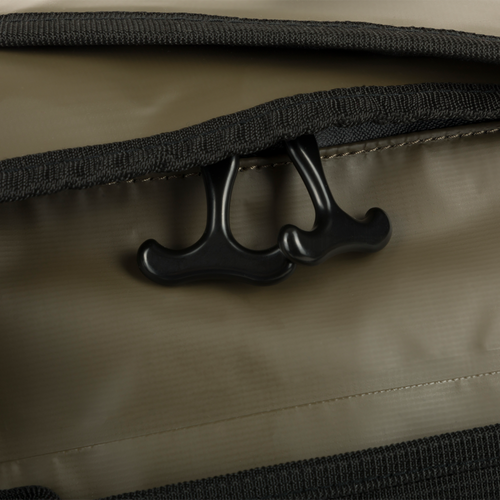 Closeup of Waterproof Duffel Bag with Fowl-Proof™ YKK zipper.