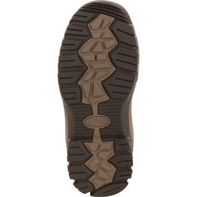 BMF1600 17 Rubber Boot with Primaloft Insulation features a lugged outsole with deep grooves, offering enhanced traction and durability for hunting and outdoor activities.
