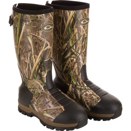 MST 16 Hybrid Mudder Boot 3.0, featuring camouflage-grass print, reinforced toe caps, rugged lug soles, 6mm neoprene, and 3M Thinsulate™ insulation for outdoor adventures.