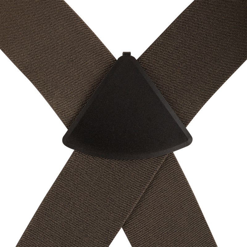 Hardline Insulated Breathable Wader suspenders, featuring wide brown woven straps with a black triangular connector, showcasing durable design for outdoor adventures.