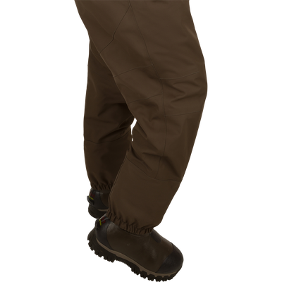 Uninsulated Guardian Elite HND Front Zip Waders: Showcasing improved boot design with new outsole and midsole for comfort, traction, and warmth.