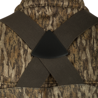 A close up of the Insulated Guardian Elite Vanguard Breathable Waders featuring straps.