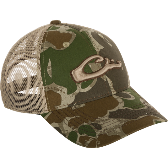 Drake 6 Panel Camo Mesh Back Cap
