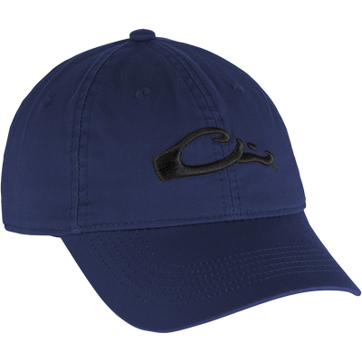 Cotton Twill Cap with low-profile silhouette, brass buckle back strap, and contoured bill. Ideal for everyday wear, this stylish cap is a wardrobe staple.
