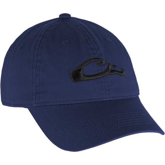 Cotton Twill Cap with low-profile silhouette, brass buckle back strap, and contoured bill. Ideal for everyday wear, this stylish cap is a wardrobe staple.