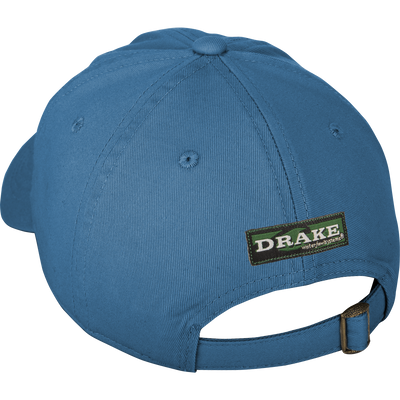 Cotton Twill Cap with a low-profile design, brass buckle back strap, and contoured bill, made from 100% cotton twill for a comfortable fit.