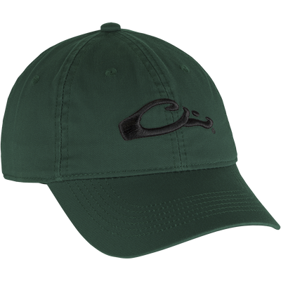Cotton Twill Cap with low-profile silhouette, brass buckle back strap, and contoured bill. Ideal for everyday wear.