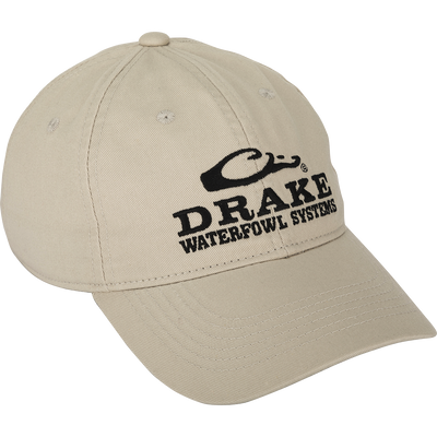 Cotton Twill Systems Cap, a low-profile hat with contoured bill and brass buckle backstrap. Stay cool and stylish with this 100% cotton twill cap.