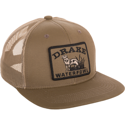 Dog Patch Mesh Back Cap featuring an embroidered dog patch, breathable mesh back, and structured six-panel design, ideal for outdoor enthusiasts seeking style and functionality.