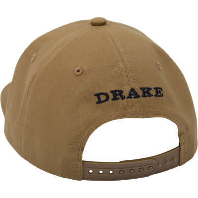 Sportin' A Woodie Rope Cap, a cotton twill 5-panel hat with flat visor and rope trim, featuring adjustable snap back for a comfortable fit.