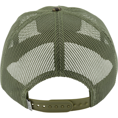 Drake x Lost Hat Ea5y Meshed Trucker Cap, featuring durable stitched mesh panels and an adjustable snapback closure for a secure fit.