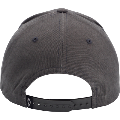 Drake Throwback Dad Cap with adjustable snap closure, showcasing a 6-panel design, fabric brand tag, and expertly stitched ventilation on a cotton twill structure.