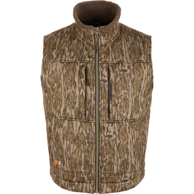 Midweight Nova Silencer Vest with Agion Active X2, featuring a high-collar, zip-front, and multiple pockets, designed for warmth, breathability, and odor protection in outdoor activities.