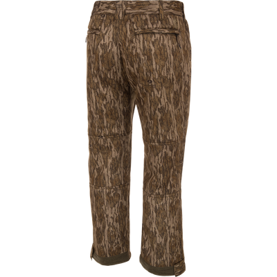 Midweight Nova Silencer Pant with Scent Control, featuring camouflage design, reinforced knees, adjustable hems, and rear pockets, ideal for hunting and outdoor activities.